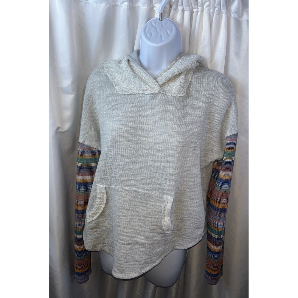 Threads 4 Thought Women’s Knit Pullover Hoodie Size XS Relax Fit Rainbow Boho
